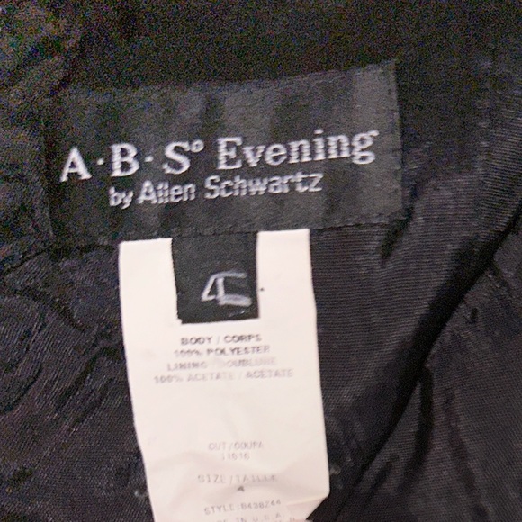 ABS Allen Schwartz Ladies Dress BLACK mini Strapless Evening Formal - Picture 4 of 7